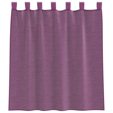 VidaXL Zasłony woalowe z pętelkami 2 szt. Fioletowe 140x140 cm