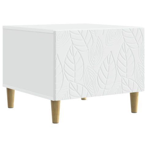 VidaXL Stolik kawowy Biały 50 x 49 x 40 cm Drewno inżynieryjne