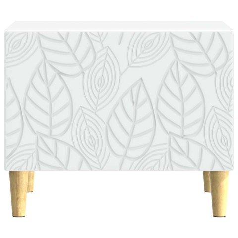 VidaXL Stolik kawowy Biały 50 x 49 x 40 cm Drewno inżynieryjne