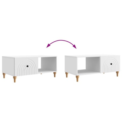 VidaXL Stolik kawowy Biały 90 x 50 x 40 cm Drewno inżynieryjne