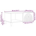 VidaXL Stolik kawowy Biały 90 x 50 x 40 cm Drewno inżynieryjne