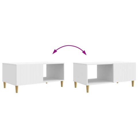 VidaXL Stolik kawowy Biały 90 x 50 x 40 cm Drewno inżynieryjne