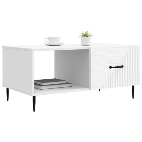 VidaXL Stolik kawowy Biały 90 x 50 x 40 cm Drewno inżynieryjne