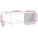 VidaXL Stolik kawowy Biały 90 x 50 x 40 cm Drewno inżynieryjne