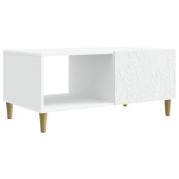 VidaXL Stolik kawowy Biały 90 x 50 x 40 cm Drewno inżynieryjne