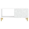 VidaXL Stolik kawowy Biały 90 x 50 x 40 cm Drewno inżynieryjne