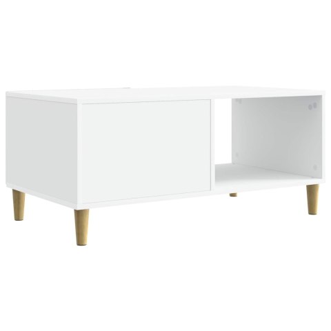 VidaXL Stolik kawowy Biały 90 x 50 x 40 cm Drewno inżynieryjne