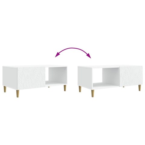 VidaXL Stolik kawowy Biały 90 x 50 x 40 cm Drewno inżynieryjne