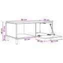 VidaXL Stolik kawowy Biały 90 x 50 x 40 cm Drewno inżynieryjne