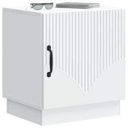 VidaXL Stolik nocny Biały 43 x 34,5 x 47 cm Drewno inżynieryjne