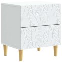 VidaXL Stolik nocny Biały 43 x 34,5 x 48 cm Drewno inżynieryjne