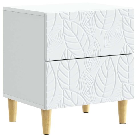 VidaXL Stolik nocny Biały 43 x 34,5 x 48 cm Drewno inżynieryjne