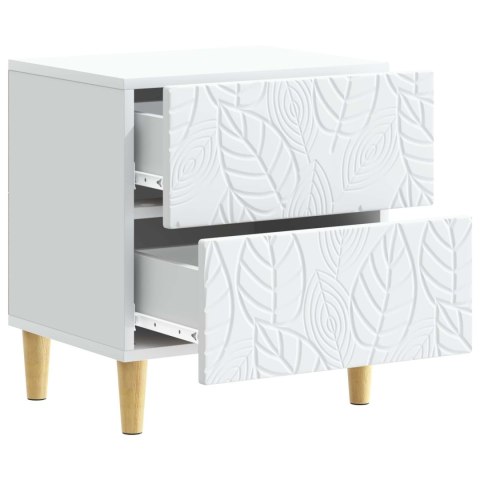 VidaXL Stolik nocny Biały 43 x 34,5 x 48 cm Drewno inżynieryjne