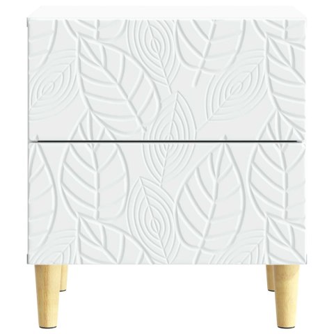 VidaXL Stolik nocny Biały 43 x 34,5 x 48 cm Drewno inżynieryjne