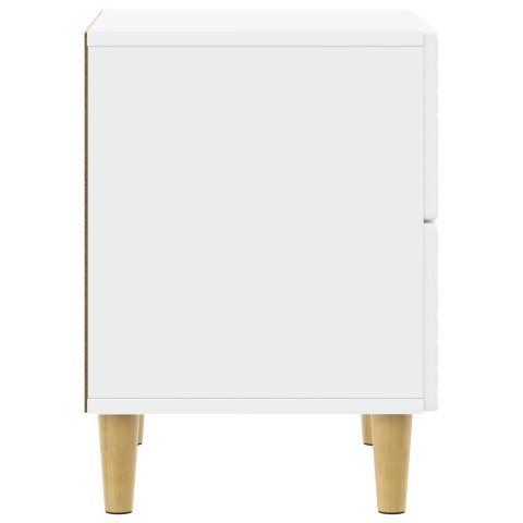 VidaXL Stolik nocny Biały 43 x 34,5 x 48 cm Drewno inżynieryjne