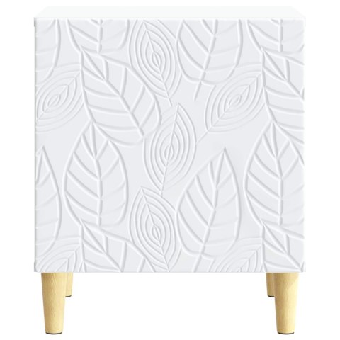 VidaXL Stolik nocny Biały 43 x 34,5 x 50 cm Drewno inżynieryjne
