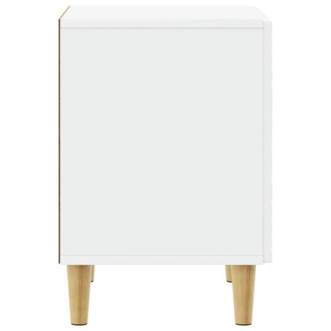 VidaXL Stolik nocny Biały 43 x 34,5 x 50 cm Drewno inżynieryjne