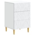 VidaXL Stolik nocny Biały 43 x 39,5 x 66,5 cm Drewno inżynieryjne