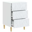 VidaXL Stolik nocny Biały 43 x 39,5 x 66,5 cm Drewno inżynieryjne