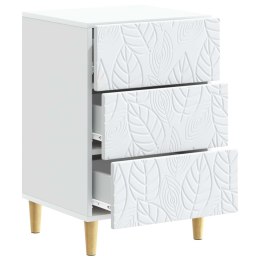 VidaXL Stolik nocny Biały 43 x 39,5 x 66,5 cm Drewno inżynieryjne