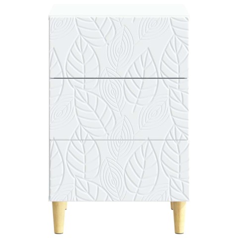 VidaXL Stolik nocny Biały 43 x 39,5 x 66,5 cm Drewno inżynieryjne