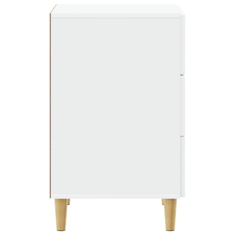 VidaXL Stolik nocny Biały 43 x 39,5 x 66,5 cm Drewno inżynieryjne