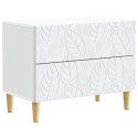 VidaXL Stolik nocny Biały 62 x 34,5 x 48 cm Drewno inżynieryjne