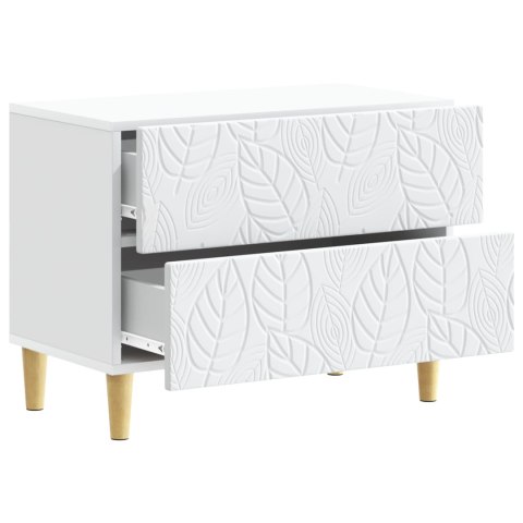 VidaXL Stolik nocny Biały 62 x 34,5 x 48 cm Drewno inżynieryjne