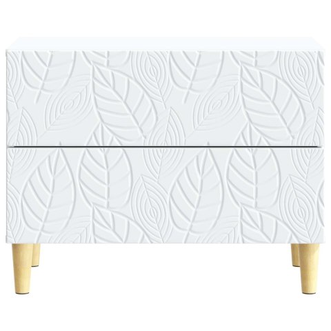 VidaXL Stolik nocny Biały 62 x 34,5 x 48 cm Drewno inżynieryjne
