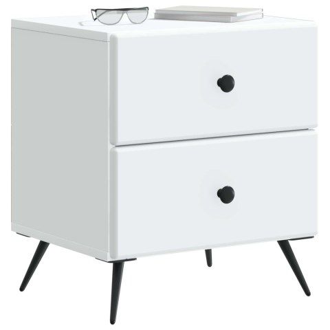 VidaXL Szafka Nocna Biały 43 x 34,5 x 47,5 cm Drewno inżynieryjne