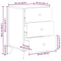 VidaXL Szafka Nocna Biały 43 x 41 x 66,5 cm Drewno inżynieryjne