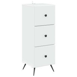 VidaXL Szafka z Szufladami Biały 33 x 34,5 x 90 cm Drewno inżynieryjne