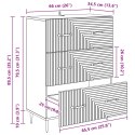VidaXL Szafka z Szufladami Biały 66 x 34,5 x 89,5 cm