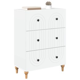 VidaXL Szafka z Szufladami Biały 66 x 34,5 x 90 cm Drewno inżynieryjne