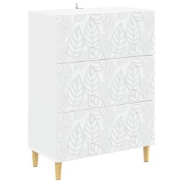 VidaXL Szafka z Szufladami Biały 66 x 34,5 x 90 cm Drewno inżynieryjne