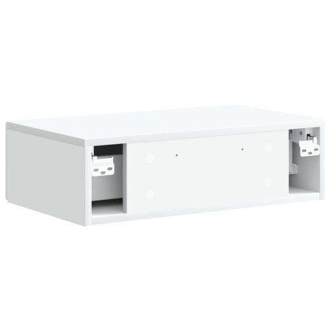 VidaXL Stolik boczny montowany na ścianie Biały 59 x 34,5 x 17 cm