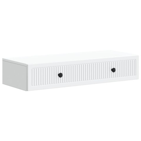 VidaXL Stolik boczny montowany na ścianie Biały 87,5 x 34,5 x 17 cm