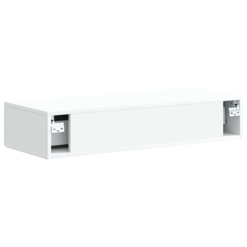 VidaXL Stolik boczny montowany na ścianie Biały 87,5 x 34,5 x 17 cm