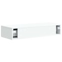 VidaXL Stolik boczny montowany na ścianie Biały 87,5 x 34,5 x 17 cm