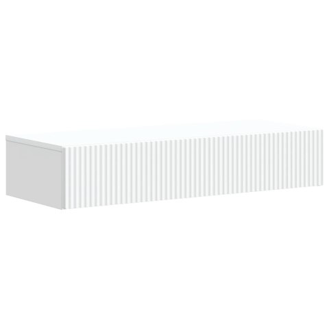 VidaXL Stolik boczny montowany na ścianie Biały 87,5 x 34,5 x 17 cm