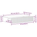 VidaXL Stolik boczny montowany na ścianie Biały 87,5 x 34,5 x 17 cm