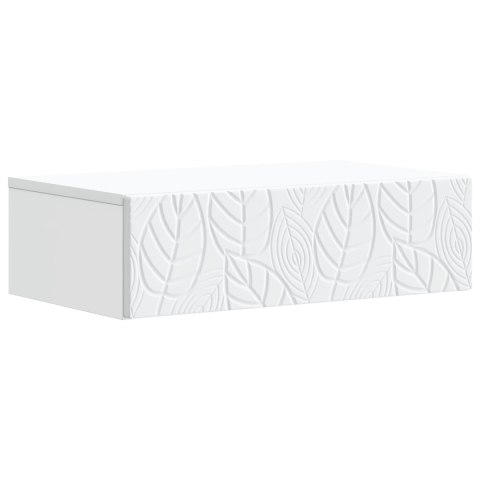 VidaXL Stolik boczny montowany na ścianie Biały 87,5 x 34,5 x 17 cm