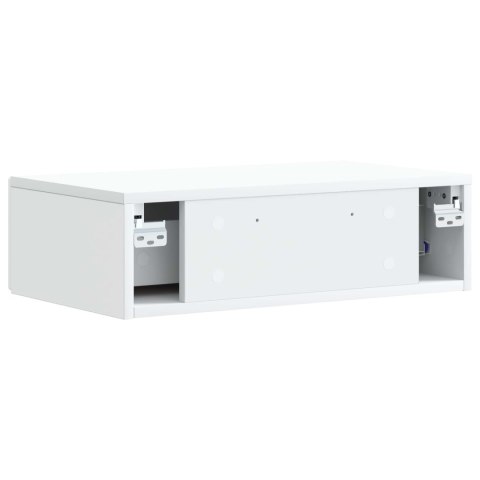 VidaXL Stolik boczny montowany na ścianie Biały 87,5 x 34,5 x 17 cm