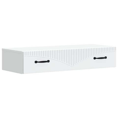 VidaXL Stolik boczny montowany na ścianie Biały 87,5 x 34,5 x 17 cm