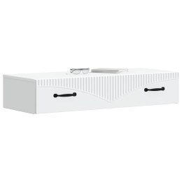 VidaXL Stolik boczny montowany na ścianie Biały 87,5 x 34,5 x 17 cm