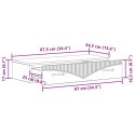 VidaXL Stolik boczny montowany na ścianie Biały 87,5 x 34,5 x 17 cm