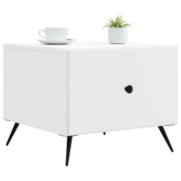 VidaXL Stolik kawowy Biały 49 x 50 x 40 cm Drewno inżynieryjne