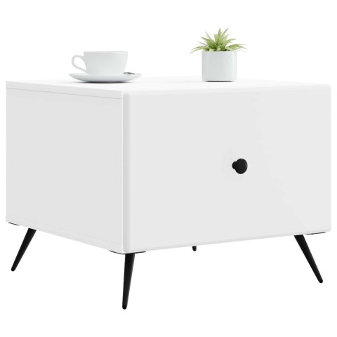 VidaXL Stolik kawowy Biały 49 x 50 x 40 cm Drewno inżynieryjne