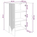 VidaXL Szafka ścienna Biały 66 x 34,5 x 90 cm Drewno inżynieryjne