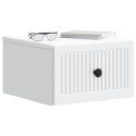 VidaXL Wisząca Szafka Nocna z szufladą Biały 33 x 34,5 x 20 cm
